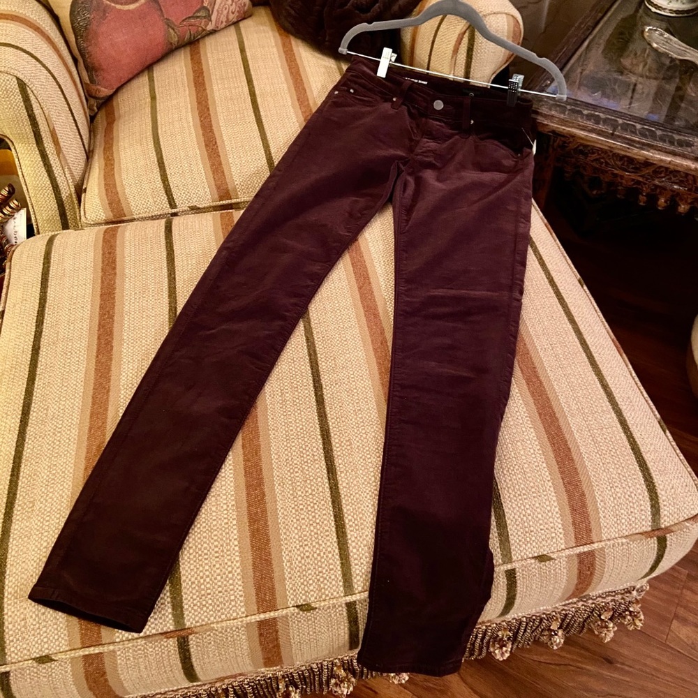 NTW AG skinny jeans, size 26. Brown velvet.